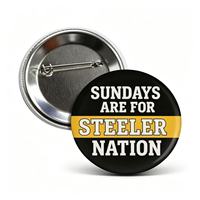 Les dimanches sont pour la nation des Steelers : Badge personnalisé en métal, broche, souvenir sportif pour les fans de football, cadeau de collection pour les fêtes.
