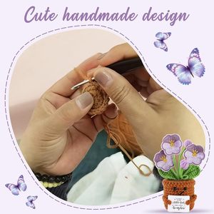 YZMICSTAR Mini Flor de Ganchillo de Algodón - Regalo de Feliz Cumpleaños y Día del Padre <span class=keywords><strong>para</strong></span> Hija, <span class=keywords><strong>Siempre</strong></span> Seré Tu Niña Pequeña, Tú <span class=keywords><strong>Siempre</strong></span> Serás Mi Niña - Product Image 5