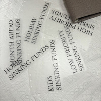 Nouvel insert de séparation en plastique transparent givré noir personnalisé, imperméable, A6 A5 A7, pour agenda, classeur, tableau de bord en PP