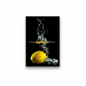 Modern Yellow Canvas Print: Elegant Lemon Artwork for Home Decor,Gallery <b>Wrapped</b> - Product Image 2
