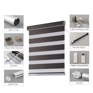 SAMADHI Zebra Window Blind Home Smart Electric Roller Blinds Customizable <b>Blackout</b> Motorised <b>Curtains</b> - Product Image 3