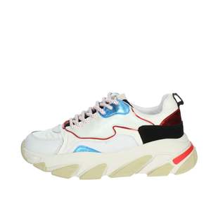 Zapatillas Deportivas para Mujer Serafini DTWIN04 Blancas y Rojas con Suela Gruesa - Product Image 1
