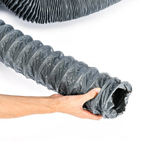 Tuyau de ventilation télescopique en nylon ignifuge gris résistant aux hautes températures (-20°C à 160°C) avec armature en fil d'acier pour l'air