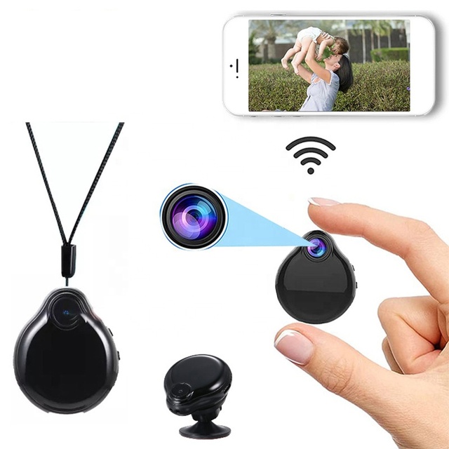 Mini WiFi Full HD 1080P Home Security Camera with Night Vision Wearable Wireless Nightshot Feature Supports Memory Card
