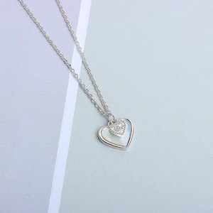 Collier artisanal nordique 925 Shell Coeur-Fabriqué à la main avec incrustation de nacre-Gravure personnalisée pour les marques de galerie - Product Image 4