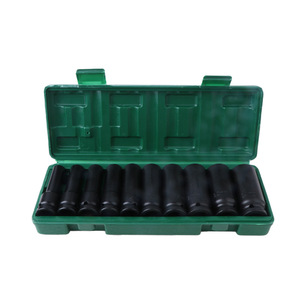 <b>Socket</b> <b>Set</b> 12.5mm Series Extended Hex Automotive Repair Mechanic Tool Industrial Grade 10 Piece Kit - Product Image 3