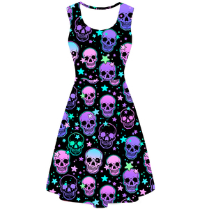 Abiti Estivi Senza Maniche con Stampa Leopardata <span class=keywords><strong>Arcobaleno</strong></span> Morbidi come Burro Design Personalizzato Vendita all'Ingrosso per Donne - Product Image 4