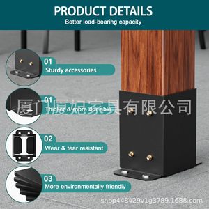 Heavy Duty Powder Coated Post <b>Anchors</b> 800 Lbs Capacity Black For Deck Floor Support - Product Image 1