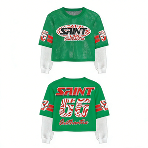 Camiseta Deportiva de Fútbol Hip Hop con Cuello en V, Estilo Urbano, Holgada y Corta, Personalizada con Logotipo de Tontons para Hombre - Product Image 5