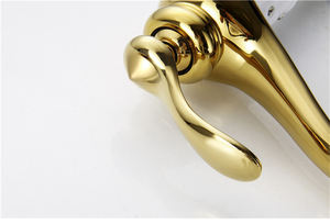 Robinet de lavabo Euro Gold à trou unique 814K, robinet de lavabo haut de gamme à montage sur pont, robinet de lavabo en laiton à poignée unique - Product Image 4