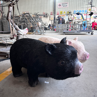Modèle d'animal réaliste animatronique électrique de parc d'attractions, modèle de cochon en métal pour parcs à thème, centres commerciaux, parcs d'aventure