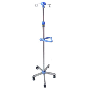Soporte de Acero Inoxidable para Suero Intravenoso con Bandeja, Altura Ajustable, Portátil, para Uso Hospitalario - Product Image 4