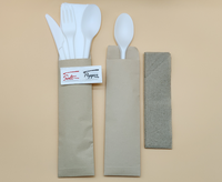 Vaisselle jetable compostable, prix de gros direct usine, ensemble d'ustensiles pour restaurant