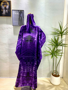 Abito Africano Lungo a Maniche Lunghe con Paillettes, Vestito Etnico Africano con Stampa e Maniche a Pipistrello, Set di Abiti in Offerta - Product Image 5