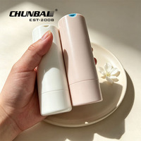 Bouteille Pompe Airless Givrée Mate à Épaule Plate Marque Blanche pour Crème et Lotion de Soin 10ml 50ml 100ml