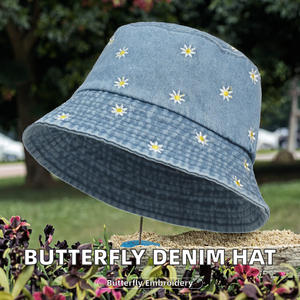 Sombrero de Pescador Unisex de Primavera/Verano, Nuevo, con Bordado 3D, de Poliéster/Algodón, Informal, con Protección Solar, para Rostros Pequeños - Product Image 2
