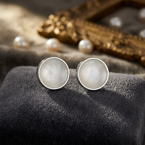 Pendientes de Plata de Ley 925 con Perlas Blancas y Cristales, Engastados en Bisel, Bañados en Rodio, Estilo Indio, Venta al por Mayor - Product Image 3