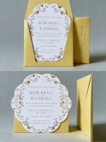 Carte d'invitation de mariage personnalisée, carte de vœux, enveloppe, cartes, papier fantaisie, impression numérique, gaufrage, dépliant plié, logo personnalisé