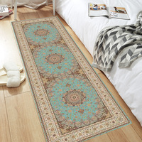 Tapis vintage bohème de style ethnique en caoutchouc thermoplastique, tapis carré pour salon, chambre, canapé, table basse, chevet