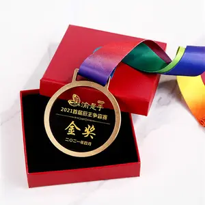 अनुकूलित क्रिस्टल ग्लास पदक उच्च बनाने की क्रिया धातु पदक थोक खेल उपकरण - Product Image 1