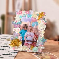 Base vierge en résine de 6 pouces pour artisanat, colle à crème fouettée et breloques en résine, cadre photo DIY, cadeau idéal