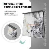 Support d'exposition populaire en métal noir pour échantillons de pierre naturelle, antidérapant, grand présentoir pour carreaux de marbre et quartz