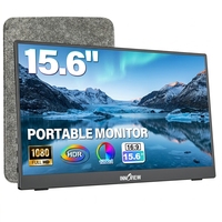 Monitor Portabel IPS 15,6 Inci 60Hz FHD 1080P Plug and Play Layar Tambahan Eksternal Laptop