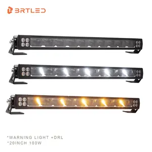 19inch Auto Lighting Systems Car Drl Led Daytime Running Warning Light For Truck Offroad Driving 100w Slim Led Light Bars
