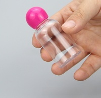 Petit PET pour bouteille d'émulsion en plastique transparent avec bouchon intérieur de 5ml-50ml Tailles Bouchon à bille pour lavage du corps ou utilisation de shampooing