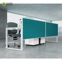 Muebles de oficina simples Mesa de trabajo moderna Escritorio de oficina de metal para dos