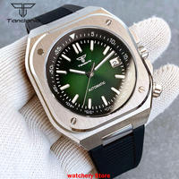 150m étanche luxe hommes NH35 montre mécanique saphir verre fond bleu Flash main GMT rotatif chapitre anneau lumineux