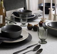 Nouvelle collection de verrerie en cristal de couleur fumée, fabriquée à la machine, à prix abordable, pour restaurants et bars : verres à vin, verres à eau et verres à jus