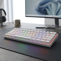 Teclado Mecánico con Cable de 61 Teclas, 60%, Retroiluminación RGB, Compacto, para Juegos de PC