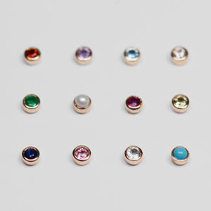 OEM ODM gioielli dentali di dimensioni personalizzate 14K 18K denti d'oro gemme solide 12 gemme di pietra di nascita con stella perla matrimoni feste regali - Product Image 2