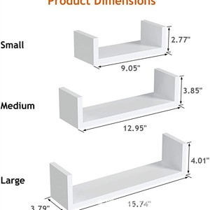 Mdf <b>Wall</b> <b>Shelves</b> Geometric Shape Floating Storage For Living Room <b>Wall</b> <b>Mounted</b> Type - Product Image 2
