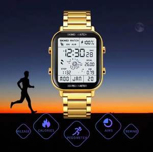 <span class=keywords><strong>Orologio</strong></span> da Uomo Skmei 1888 in <span class=keywords><strong>Acciaio</strong></span> Inossidabile Digitale con Sveglia Resistente all'Acqua LED Luminoso Stile Antico <span class=keywords><strong>Sportivo</strong></span> Business di Charme - Product Image 5