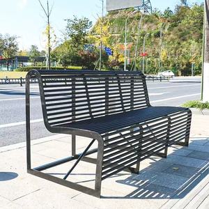 Banc d'extérieur en métal rose P002 avec dossier pour parc, terrasse, 4 personnes, design contemporain, durable, style moderne - Product Image 2