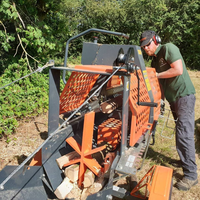 Tracteur lourd de 20 tonnes avec prise de force ou scie circulaire électrique triphasée, processeur de bois de chauffage, fendeuse de bûches