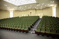 Chaise d'Auditorium en Métal Robuste avec Tablette Rabattable, Fauteuil Pédagogique et Sièges de Salle de Conférence pour École et Église