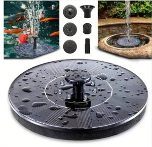 Fuente Solar para Baño de Pájaros, Bomba de <span class=keywords><strong>Agua</strong></span> Automática Flotante con 6 Boquillas y 4 Tubos de Plástico - Product Image 3