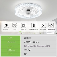 Ventilateur de plafond COYOLED avec prise E27, source lumineuse LED, ventilateur de plafond avec lumière et télécommande, design moderne, lampe de ventilateur de plafond