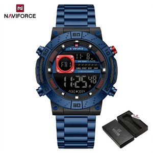 NAVIFORCE นาฬิกาข้อมือผู้ชายธุรกิจหรูหรา 3ATM กันน้ำ โครโนกราฟเรืองแสง สแตนเลสสตีล นาฬิกาที่ทนทานต่อการสึกหรอ - Product Image 1