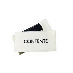 Étiquettes en damassé tissées à la machine, personnalisées avec logo de marque, à coudre sur les vêtements et les étiquettes de col - Product Image 1