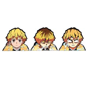 Autocollant Zenitsu Agatsuma, autocollant animé en mouvement, autocollants imperméables pour voitures, ordinateurs portables, réfrigérateurs, décoration d'intérieur 3D lenticulaire - Product Image 3