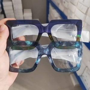 2025 nouvelle mode mixte en gros acétate cadre lunettes <span class=keywords><strong>de</strong></span> haute qualité <span class=keywords><strong>grande</strong></span> <span class=keywords><strong>taille</strong></span> épais acétate lunettes cadres pour femmes et hommes - Product Image 2
