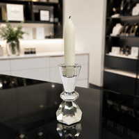 Support de bougie en cristal K9 de luxe fait main à facettes, haute clarté, décoration de table, ornement de Pâques pour la maison, marque Jingxiao