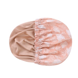 Bonnets de douche imperméables à double couche pour femmes, réutilisables et lavables, avec bande élastique, pour cheveux longs - Product Image 2