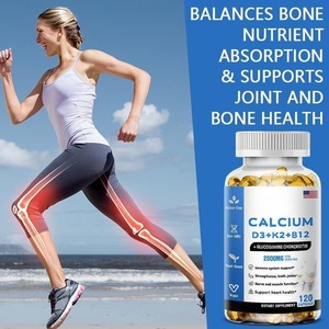 Capsule di Carbonato di Calcio ad Alta Purezza e Integratori di Vitamina D3 K2 <span class=keywords><strong>B12</strong></span> per Migliorare l'Immunità negli Adulti - Product Image 4