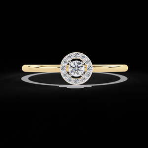 แหวนหมั้นเพชรทรงกลมธรรมชาติ สี FG ความสะอาด VS คุณภาพการเจียระไนยอดเยี่ยม เครื่องประดับงานแต่งงาน - Product Image 3