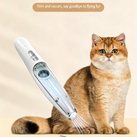 Tondeuse pour animaux USMILEPET avec aspirateur intégré, en acier inoxydable, étanche, à faibles vibrations, kit d'entretien pour animaux